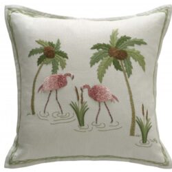 FLAMINGOS ON SEAFOAM
