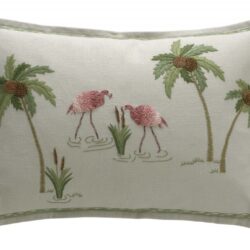 FLAMINGOS ON SEAFOAM