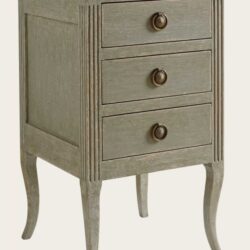 BEDSIDE TABLE WITH FLUTED CARVING