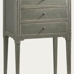 BEDSIDE TABLE WITH FLUTING & THREE DRAWERS