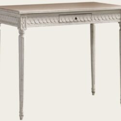 RECTANGLE TABLE WITH CARVING ONE DRAWER & WOOD TOP