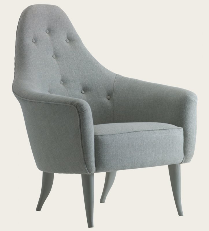 ARMCHAIR WITH CURVED BACK