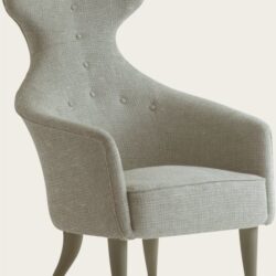 ARMCHAIR WITH HIGH CURVED BACK