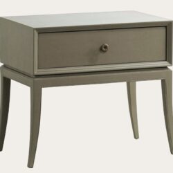 BEDSIDE TABLE WITH ONE DRAWER & BRASS PULL