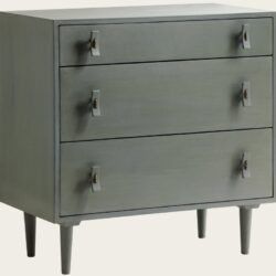 CHEST WITH THREE DRAWERS & WOOD HANDLES