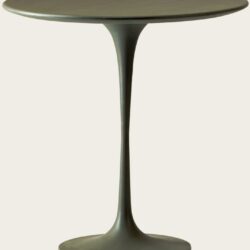 SIDE TABLE WITH WOOD TOP & METAL BASE