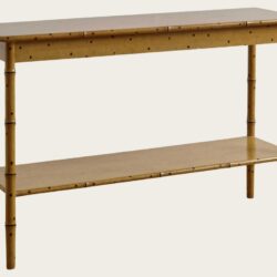 FAUX BAMBOO CONSOLE WITH BOTTOM SHELF